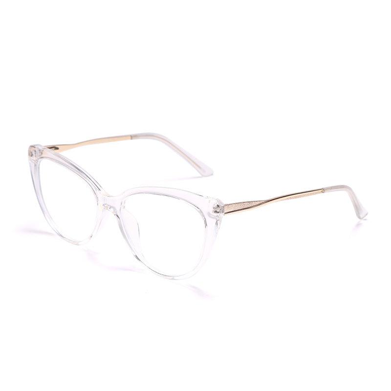 TR90 Anti-Blue Light Cat-Eye Metal  Retro Mirror Sunglasses