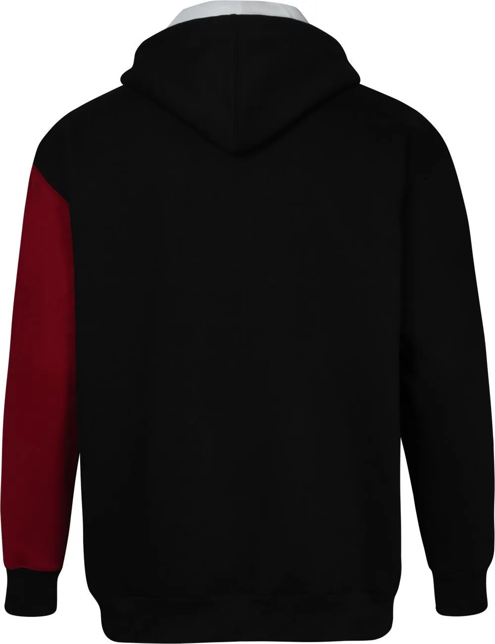 Uptheir Earth Cut & Sew Zip Hoody - Black Burgundy