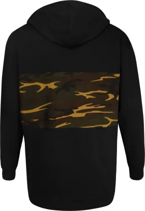 Uptheir Helston Camouflage Panel Hoody - Black