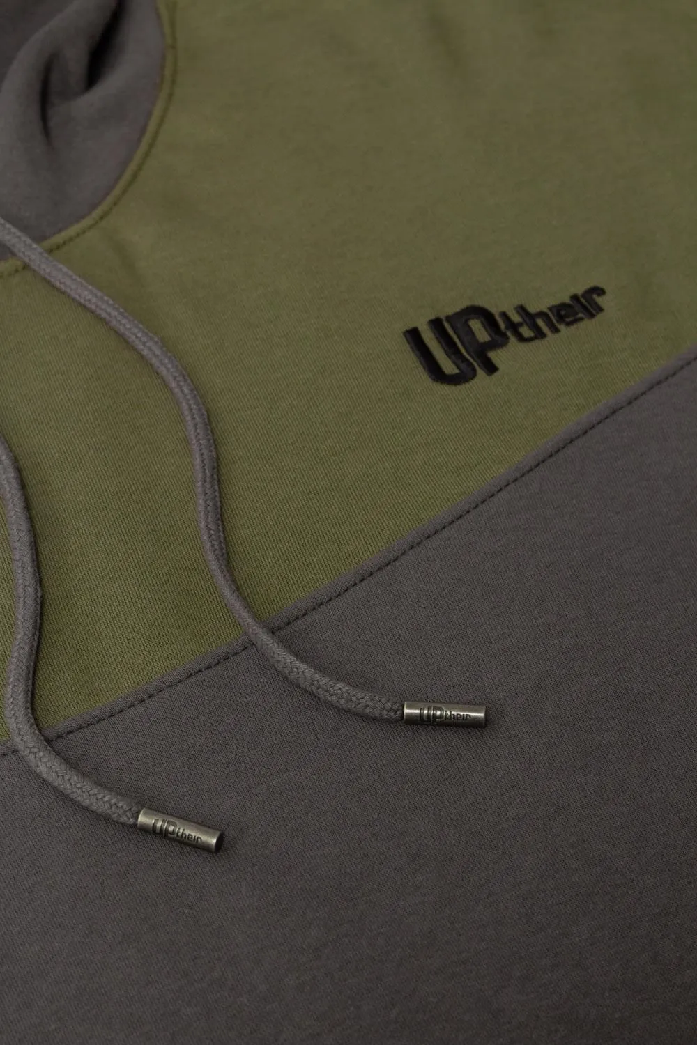 Uptheir Lincoln Cut and Sew Hoody - Grey