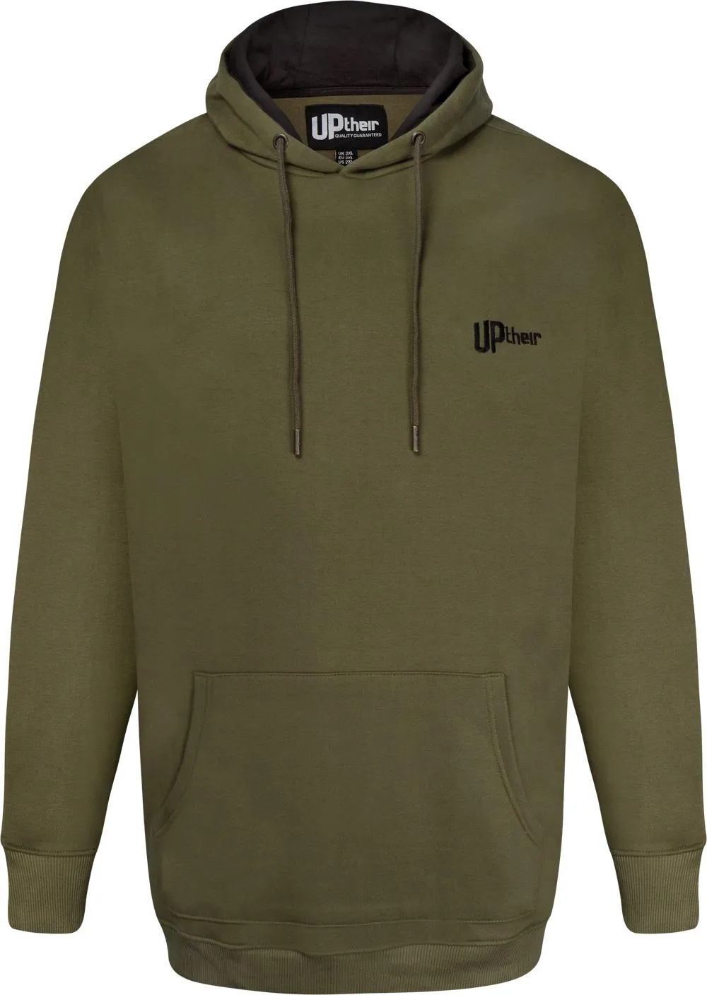 Uptheir Ville Contrast Hood Lining Hoody - Olive