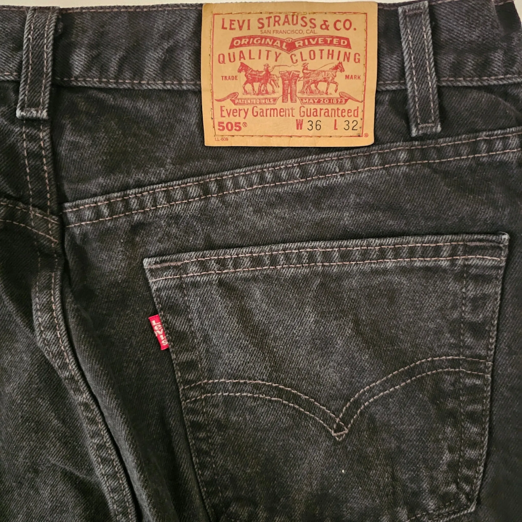 Vintage Levi's 501 black jeans made in USA