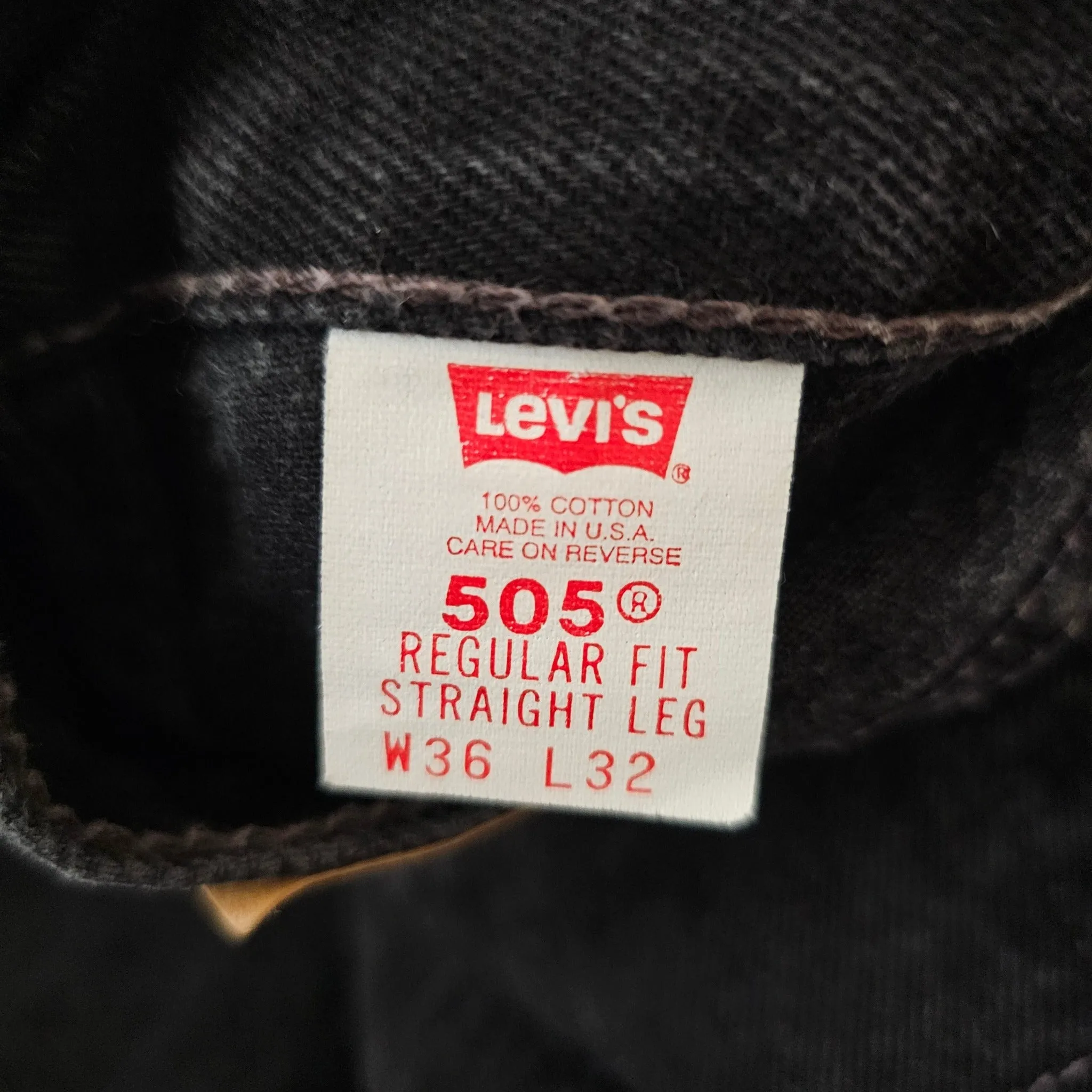 Vintage Levi's 501 black jeans made in USA