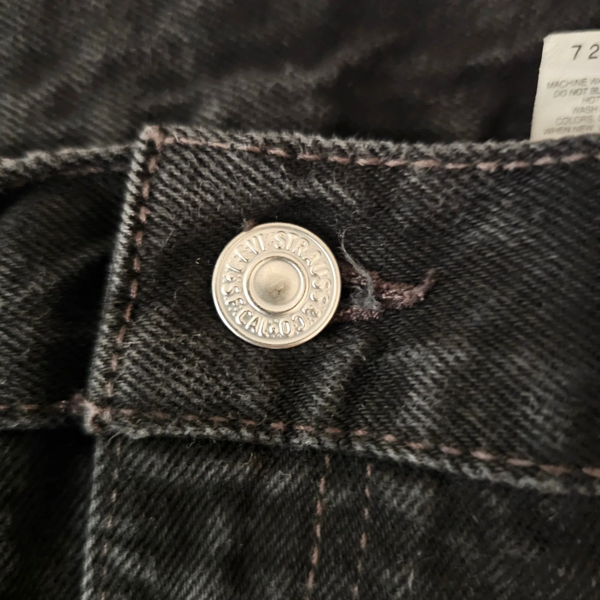 Vintage Levi's 501 black jeans made in USA