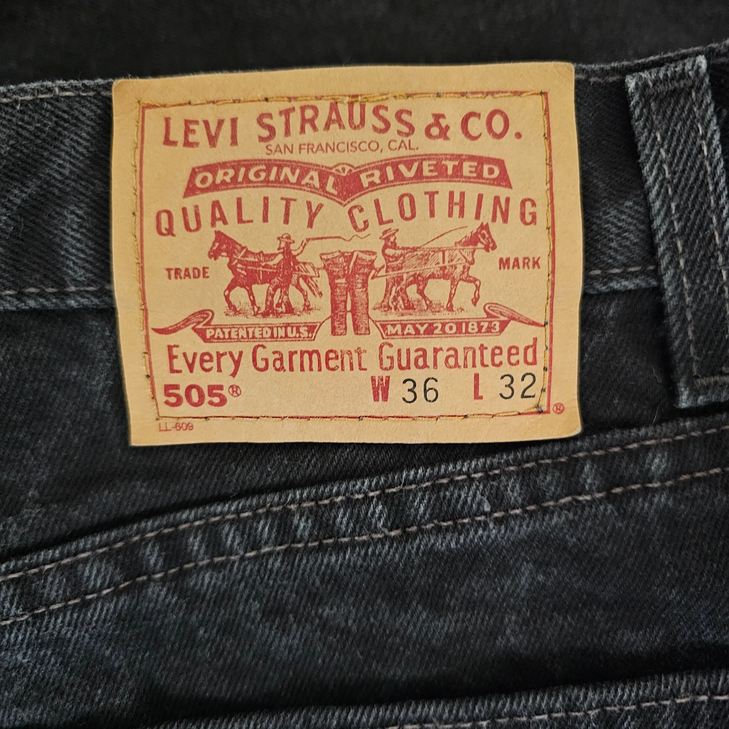 Vintage Levi's 501 black jeans made in USA