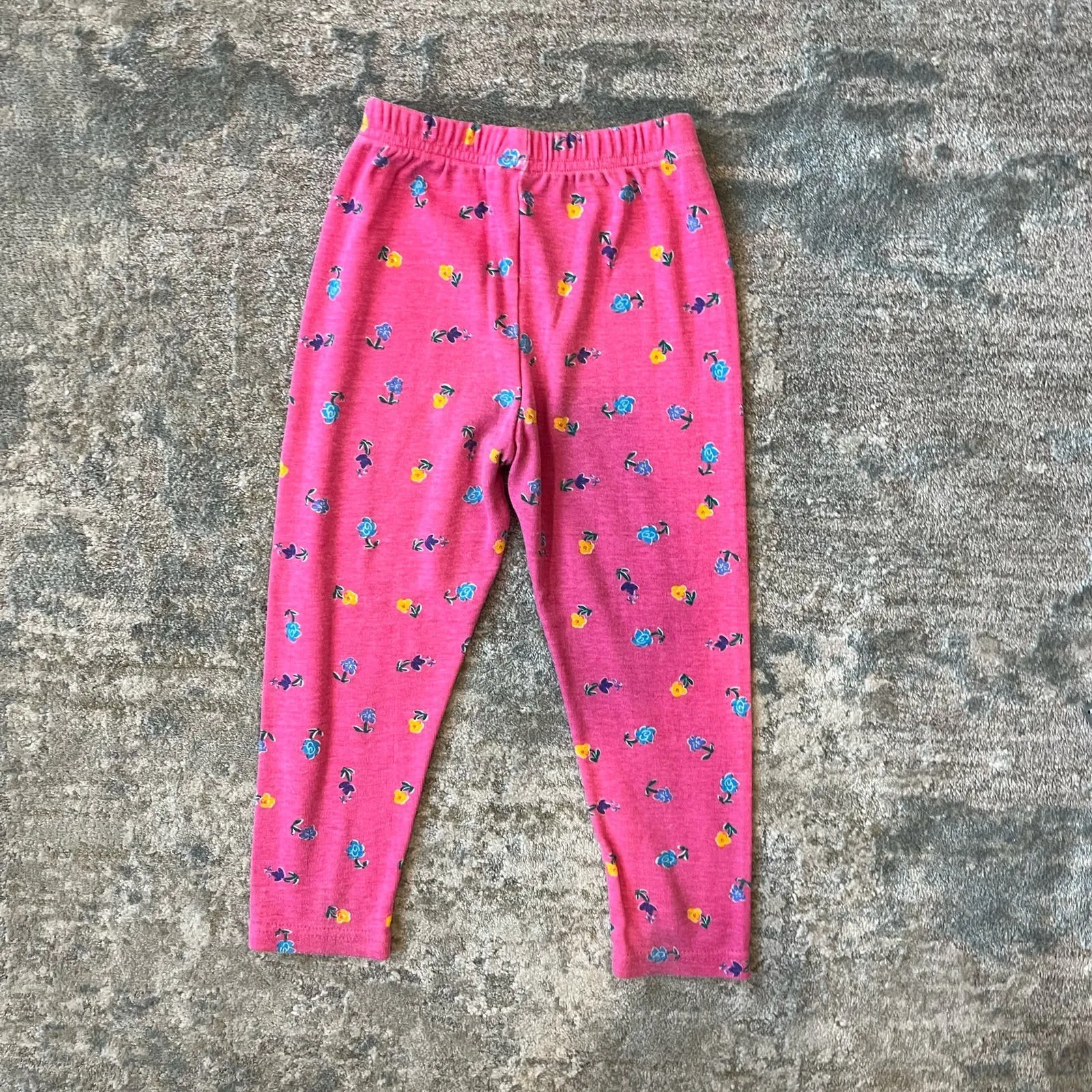 Vintage Pink Floral Leggings 3T