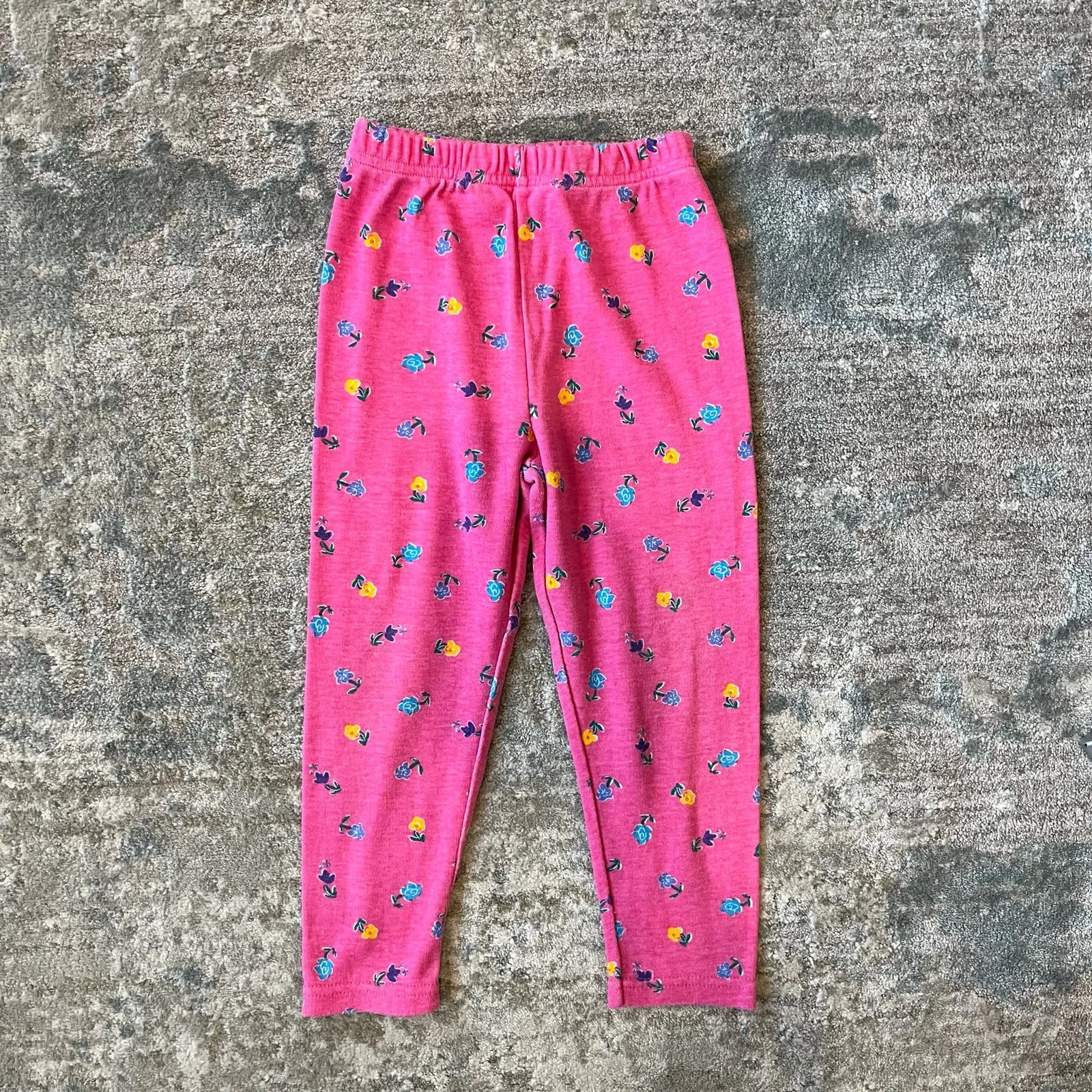 Vintage Pink Floral Leggings 3T