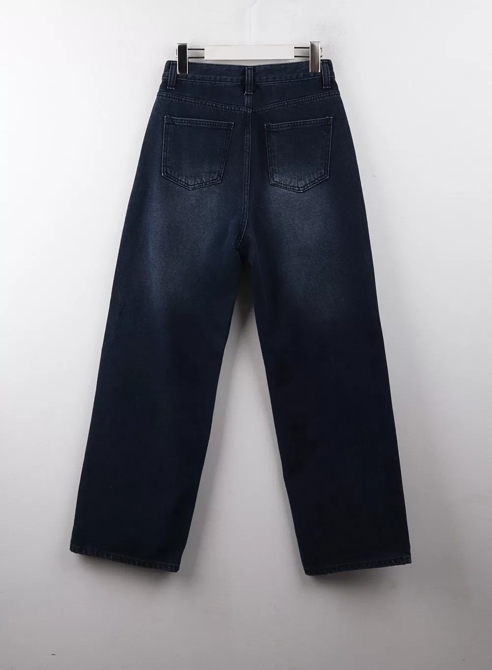 Washed Denim Wide Leg Jeans CD329