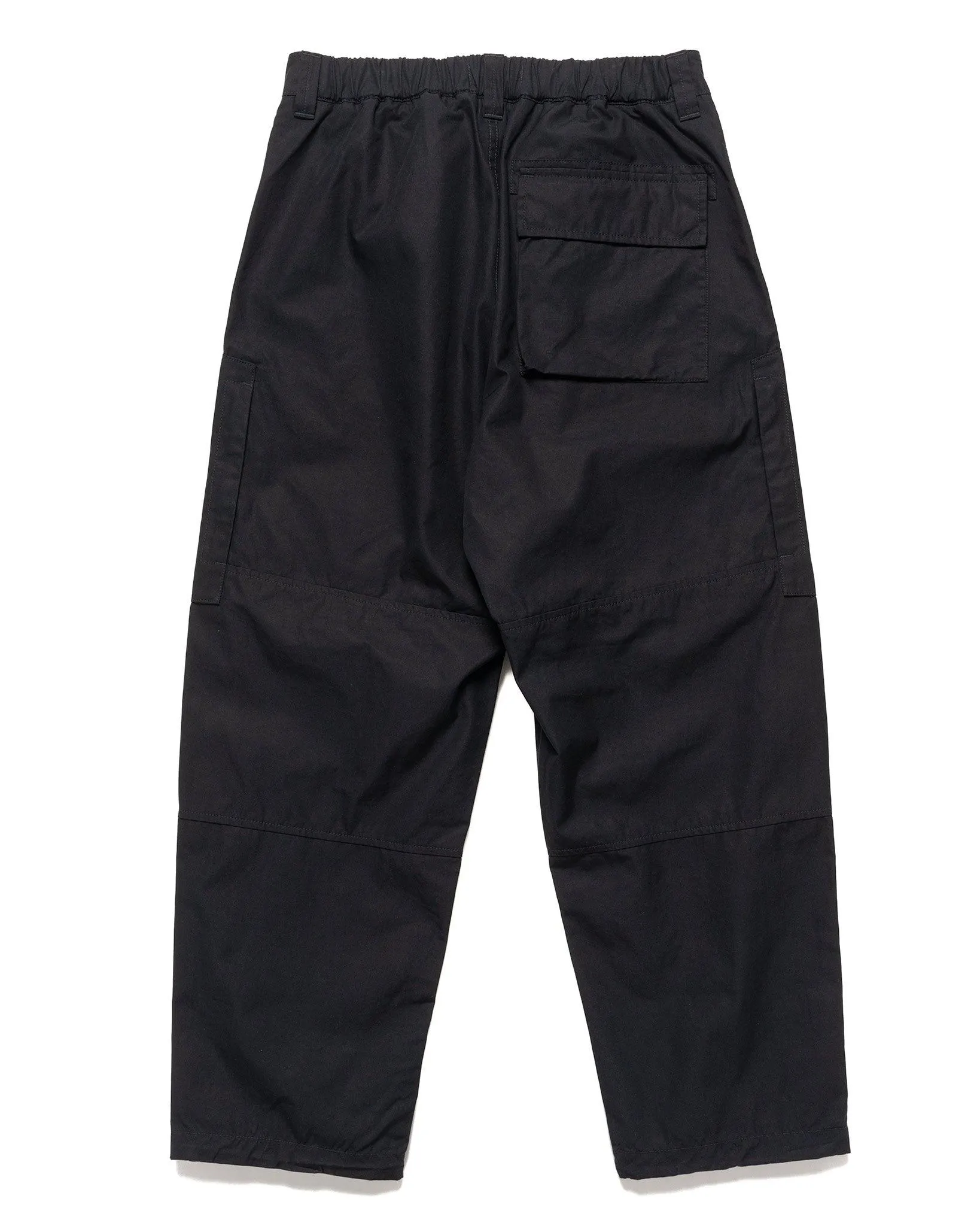 Weatherproof Cotton Canvas Ghost Piece Loose Fit Cargo Pants Black