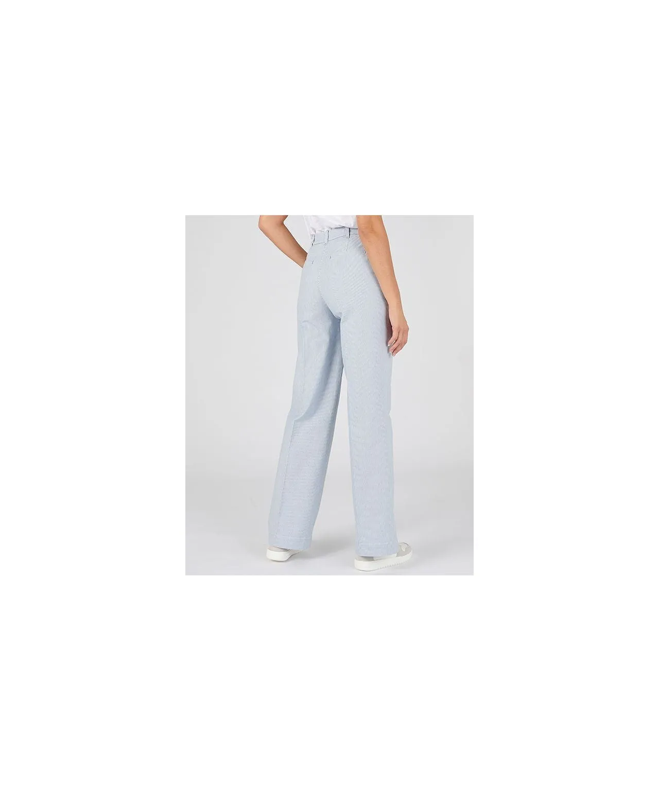 Wide-leg Cotton Stretch Trousers