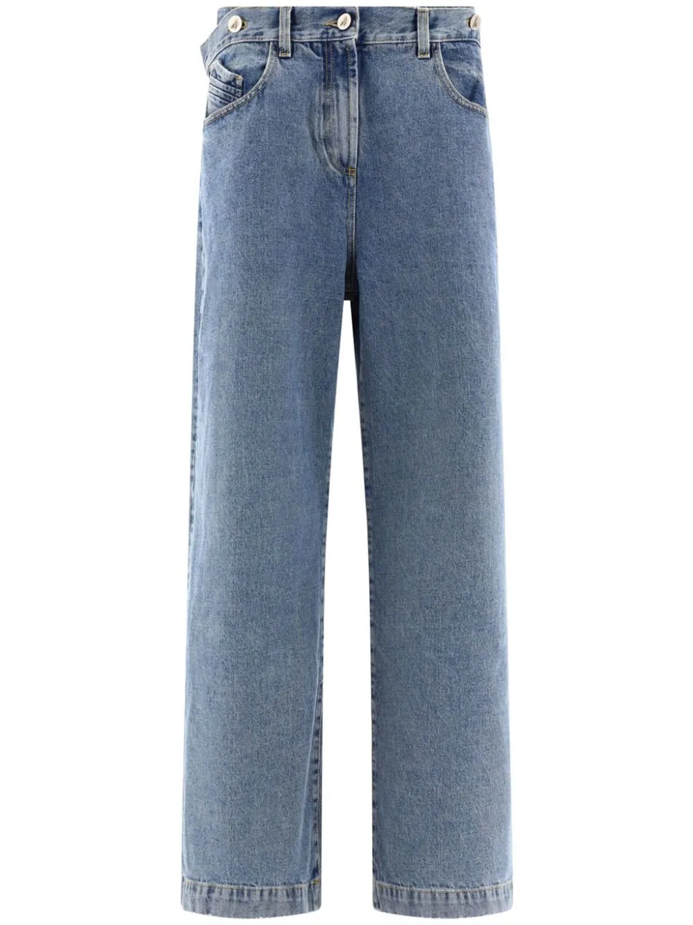 WIDE-LEG DENIM COTTON JEANS