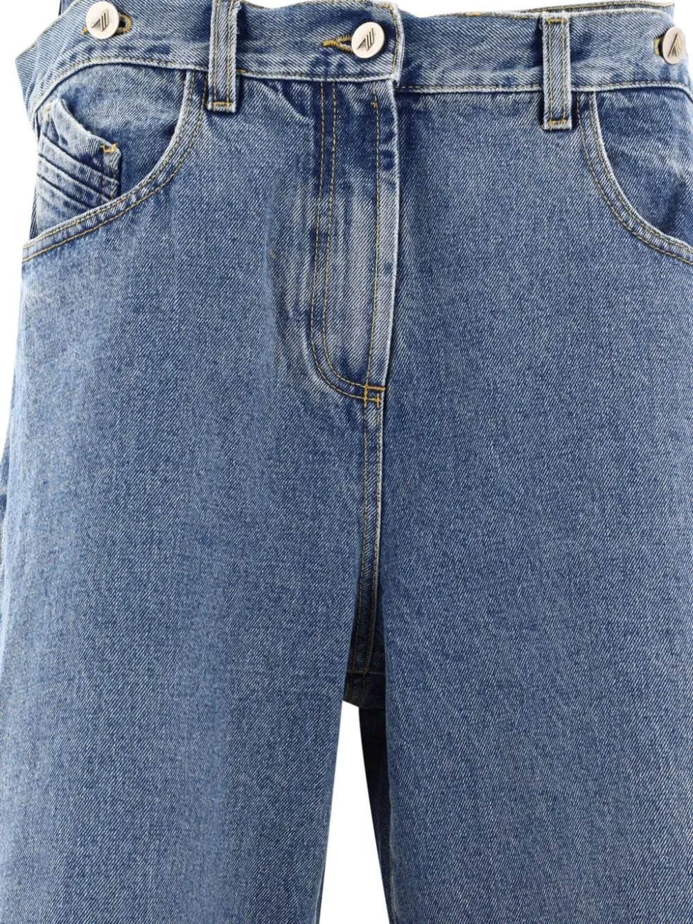 WIDE-LEG DENIM COTTON JEANS