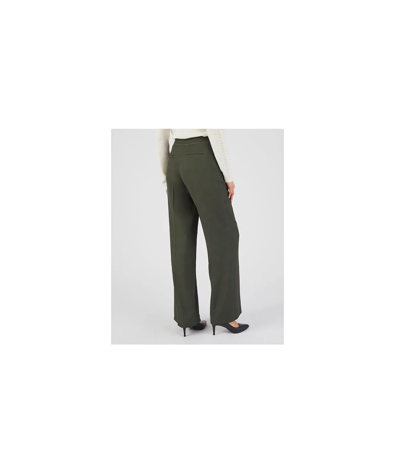 Wide-leg Pleated Trousers