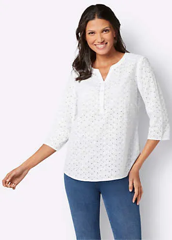 Witt Printed Three-Quarter Length Sleeve Blouse | Grattan