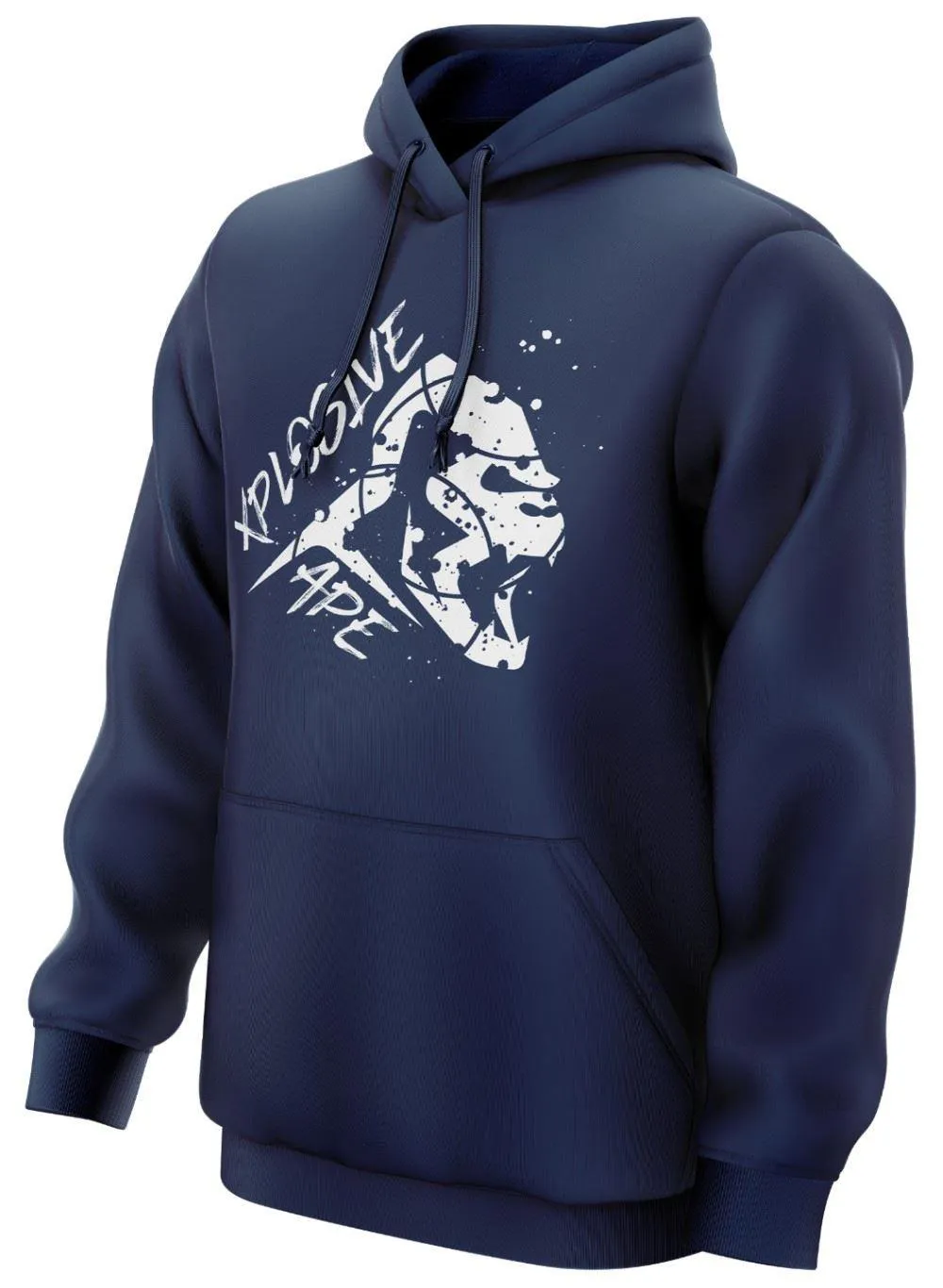 Xplosive Ape Ricochet Print Hoody - Navy