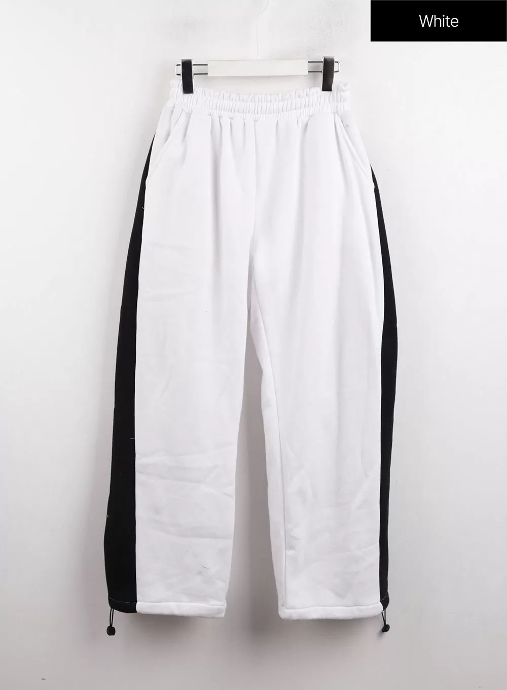 Y2K Mid Waist Contrasting Trim Wide Leg Trousers (UNISEX) CJ412