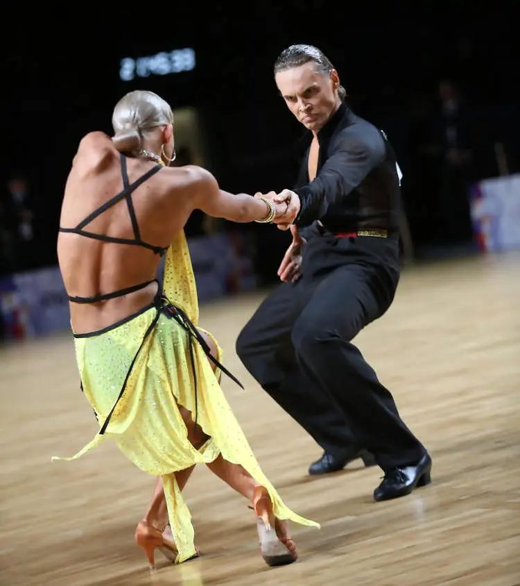 Yellow & Black Latin Dress