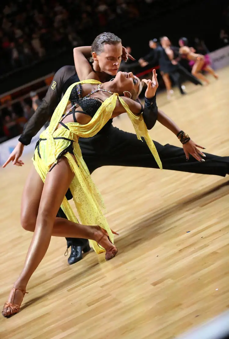 Yellow & Black Latin Dress